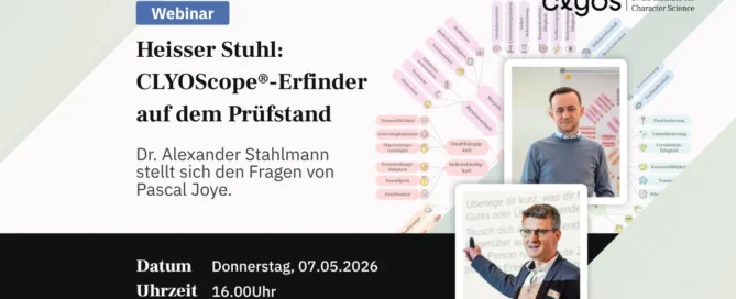 LinkedIn Webinar News Post zum Thema CLYOS Charkterstärkentest