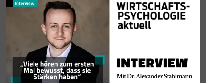 Alexander Stahlmann WIRTSCHAFTSPSYCHOLOGIE aktuell