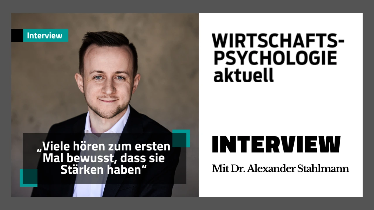 Alexander Stahlmann WIRTSCHAFTSPSYCHOLOGIE aktuell